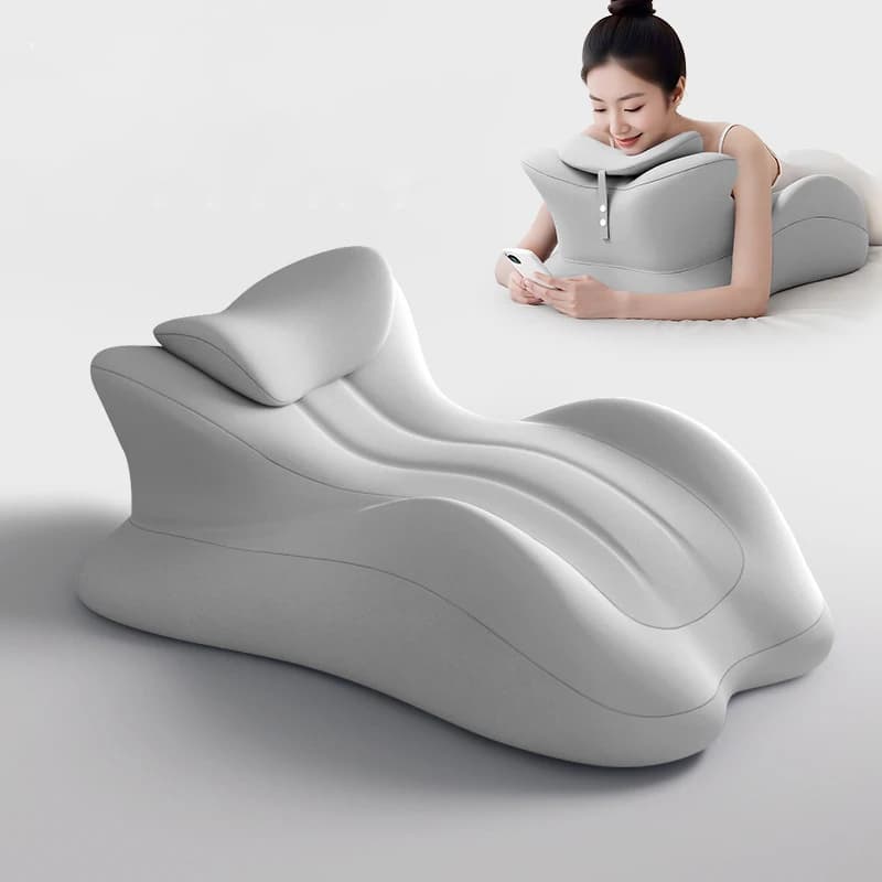 Cuscino Ergonomico Multi-Posizionale in Memory Foam, Cuscino per Lettura Prona, Cuscino per Dormire, Rimovibile