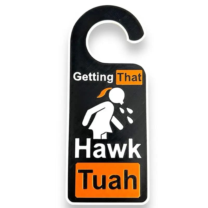 ABRE-Funny Door Knob Hanger Acrylic Interesting Door Handle Hook Spoof Spit Acrylic Door Hangers Decoration