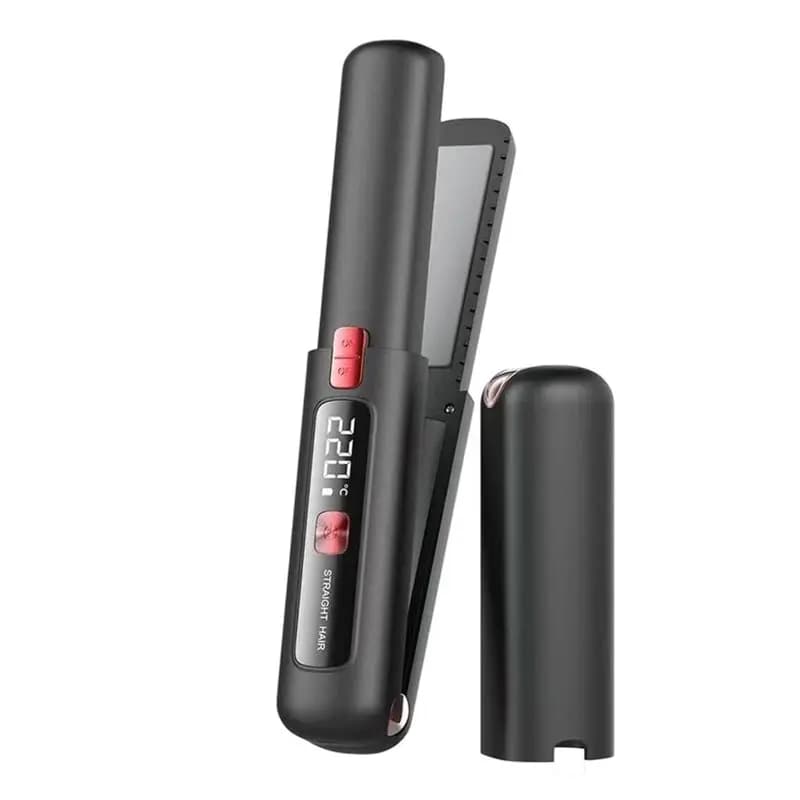 [B25B!】 Cordless Hair Straightener And Curler 2 In 1, USB Rechargeable With 4500Mah Battery, 10S Fast Heating,