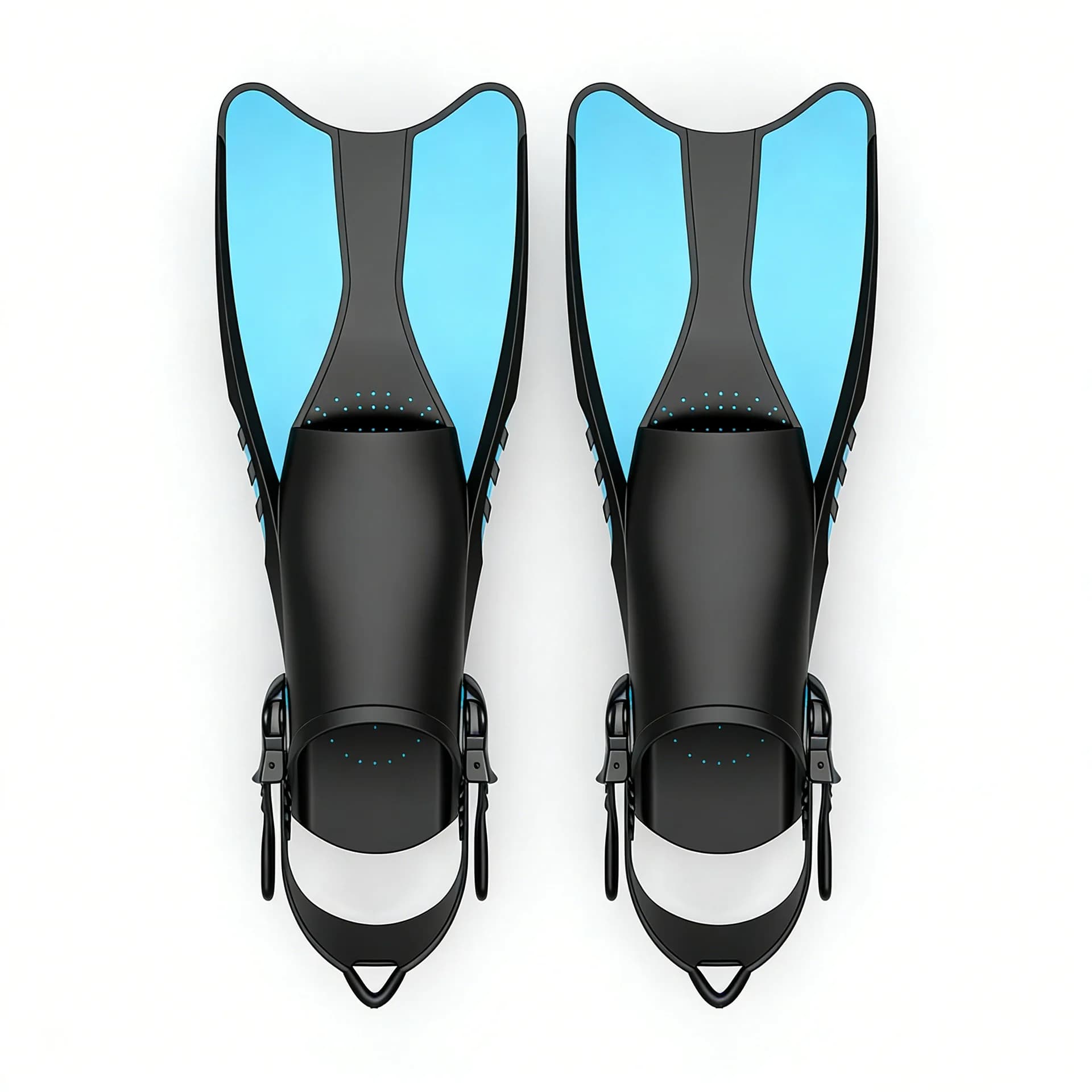 Double Use Sub and Snorkeling Pins, Stable and Adjustable with Laces, PP TPR Material, Black/Red Color, for Swimming