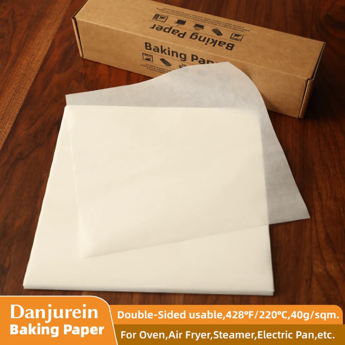 200 pezzi di carta pergamena fogli da forno antiaderente pretagliato per cuocere alla griglia friggitrice ad aria cottura a vapore biscotti tappetini usa e getta carta cerata