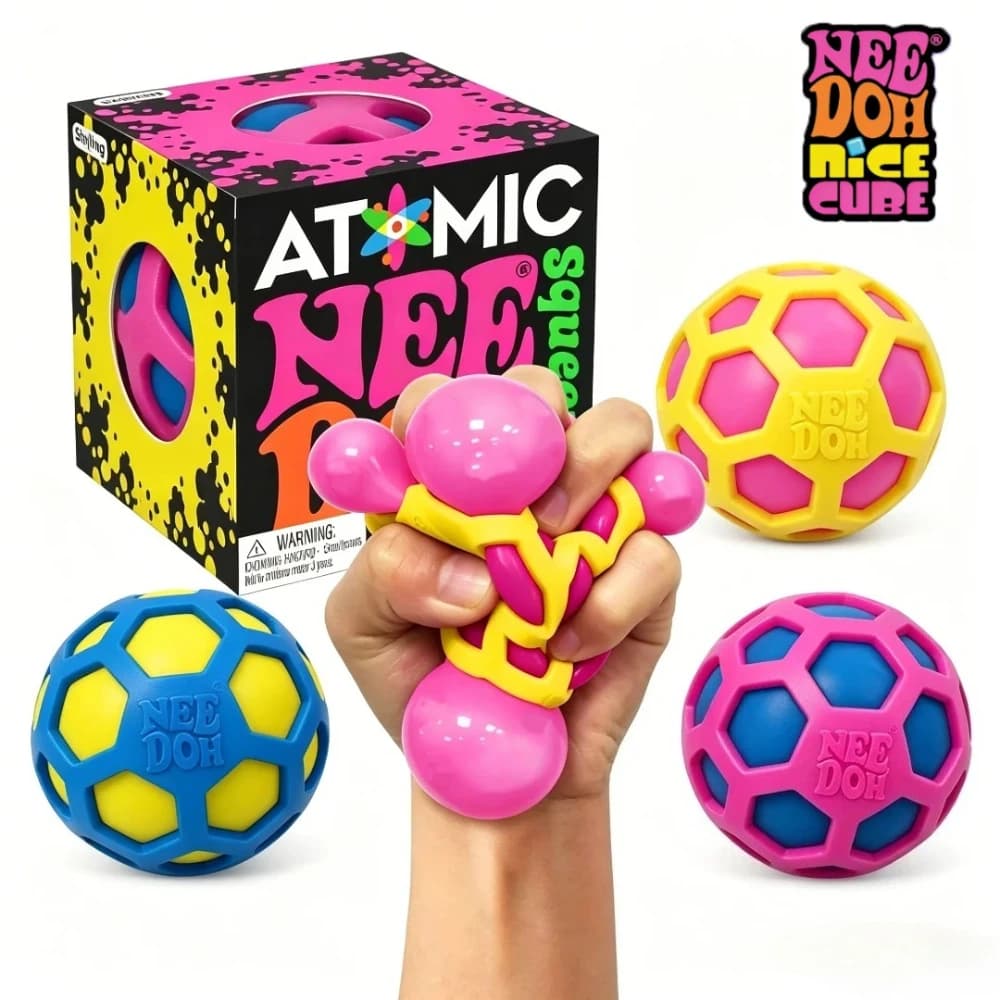 New Schylling Needoh Atomic Stress Relief Ball Squishy Toy Blind Box Adult Party Gift Tool Stress Relief Toy Fidget Toys