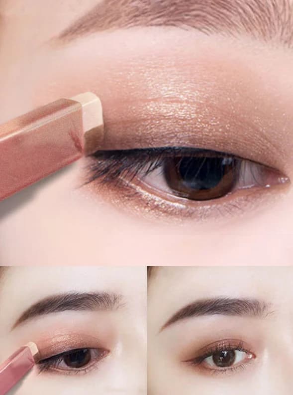 Double-Color Eyeshadow Stick Shimmer Pen No Smudging Effortless One Swipe Cosmetics Wholesale
