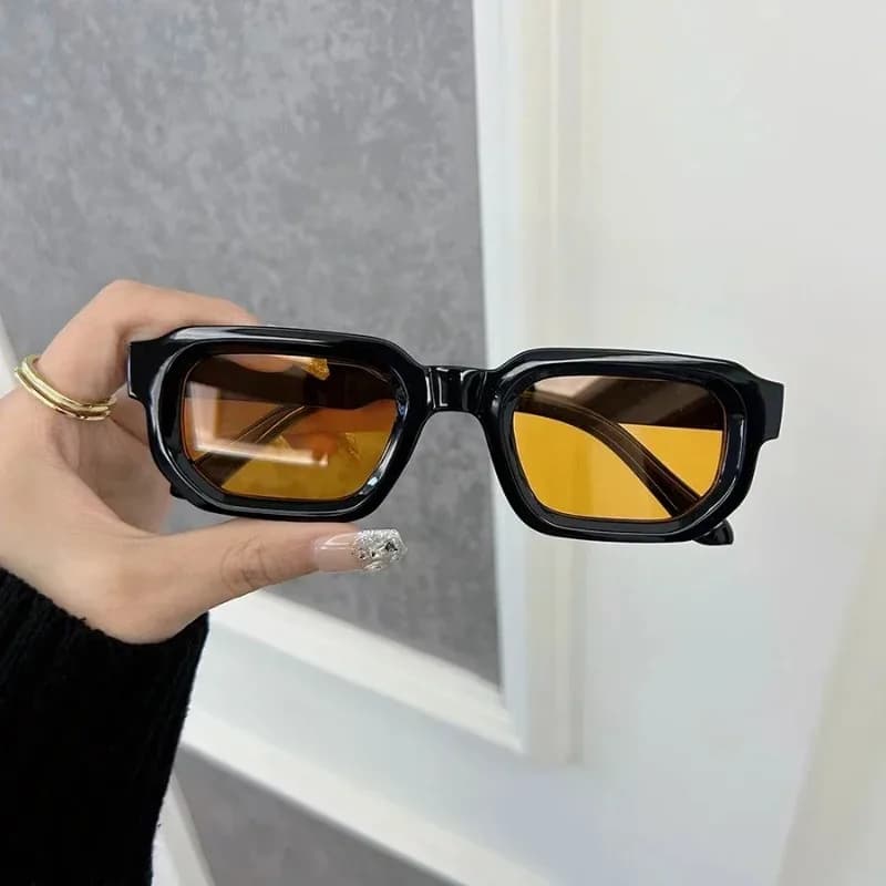 Occhiali da Sole Rettangolari di Lusso per Donna e Uomo, Marca di Moda, Design Casual, Protezione UV400 per Esterni