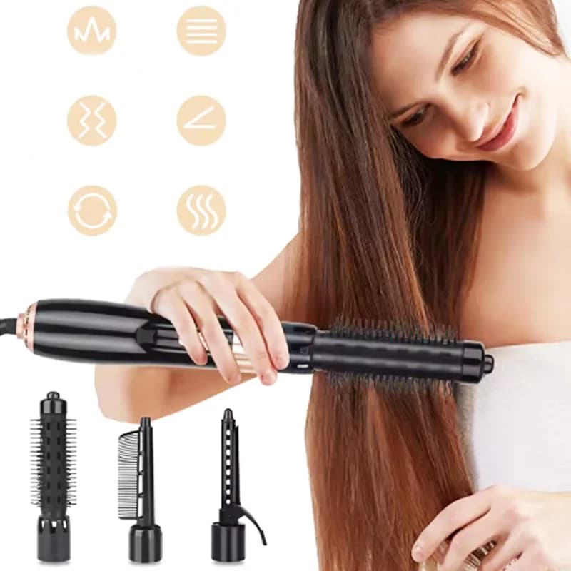 Professional hair dryer 4 in 1 Hair curling plate Iron Rotating brush Hair styling tools