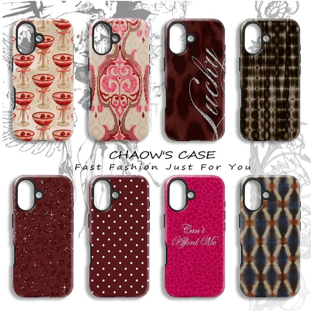 Ornate Floral Phone Case for iPhone 18 17 17e 16e 16 15 14 13 12 11 XS Air Pro Max Plus Double-layer Back Cover
