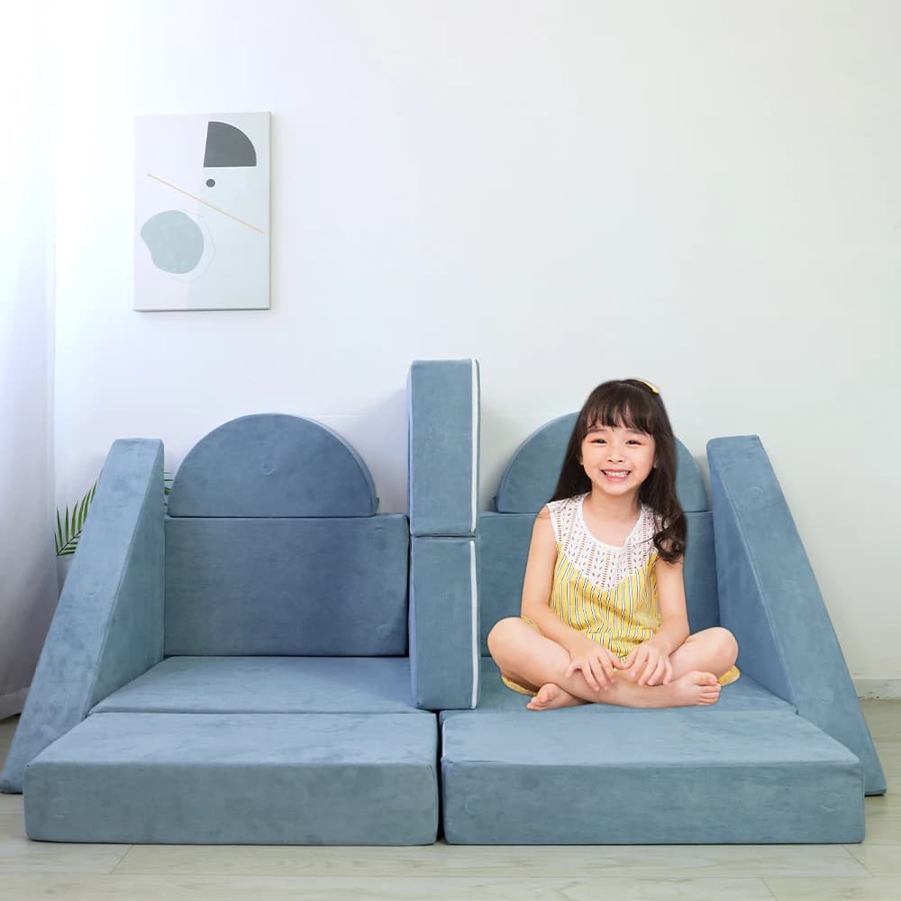 Castle Sofa for Children, Furniture for Living Room, Camoscio Coating, Sofa Fitted by Terra for Children