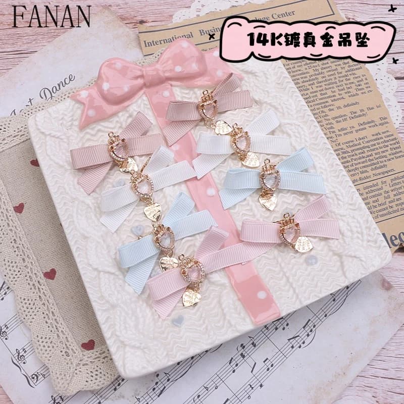 Nuovo copricapo giapponese perno per capelli dolce e carino ciondolo a forma di cuore fermaglio per capelli femminile stile Lolita accessori per capelli per ragazza