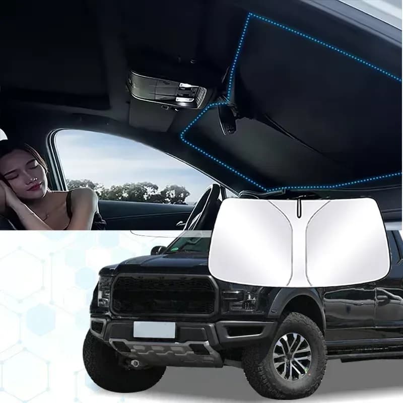Windshield Sun Shade For Ford Ranger F150 F250 F350 T6 Sunshade Sun Visor Protector Foldable Blocks UV Rays Keep Your Car Cooler