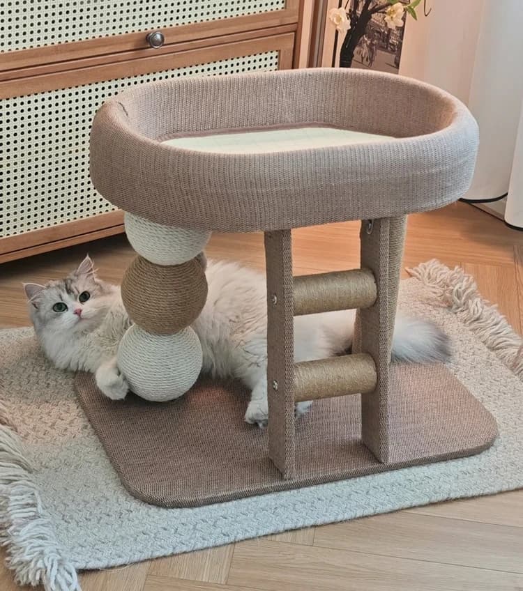 Animali domestici pigri personalizzabili, struttura da arrampicata per gatti, nido per gatti, tiragraffi in sisal integrato