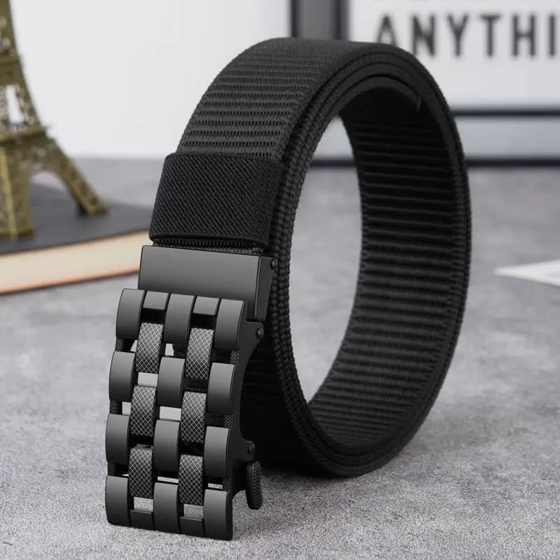 New Elastic Waist Belt for Golf Sports Tactical Belt Automatic Metal Buckle Men's Military Belt Stretch nylon 110-140CM Large size belts