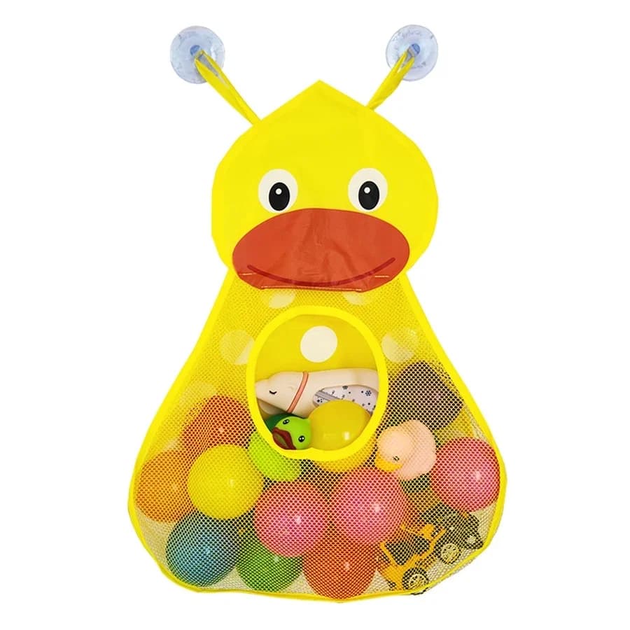 Borsa portaoggetti per giocattoli da bagnetto per bambini con rana anatra Portaoggetti per doccia Organizzatore di giocattoli Cestini a rete Borsa da gioco per giocattoli d'acqua per bambini Ventose forti
