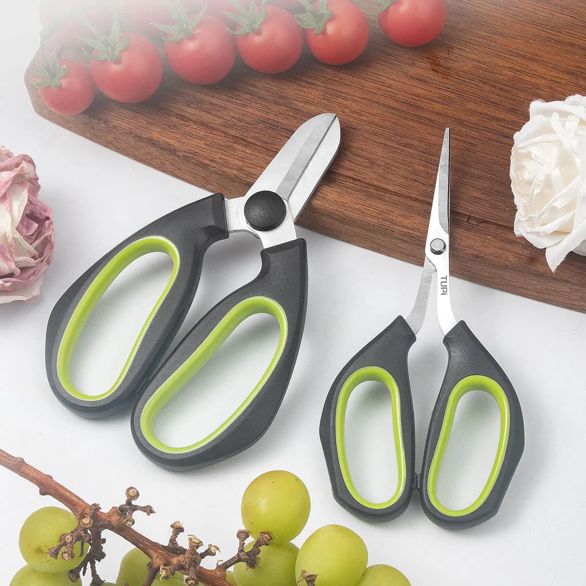 Garden Scissors Potting Shears, Plant Florist Shears Flowers, Stainless Steel Blade, Garden Graft Tool