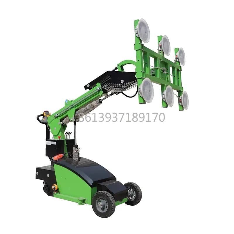 Mini Sollevatore Robotico a Vuoto da 400kg/500kg per Vetrate, Strumento di Trasporto con Braccio Lungo per Officine di Riparazione Macchinari