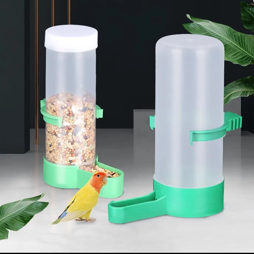 1PCS Mangiatoia per Uccelli Cibo di Plastica Acqua Alimentazione Bevitore Automatico Pappagallo Animale Domestico Pappagallo Bere Tazza Ciotole Pet Forniture per Uccelli Dispenser