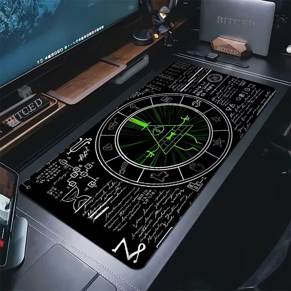 Xxl Bill Cipher Mousepad Computer Notebook Non-slip Keyboard Desk Mat Gamer Gravity Fall HD Mouse Pad Office Accessories Mats