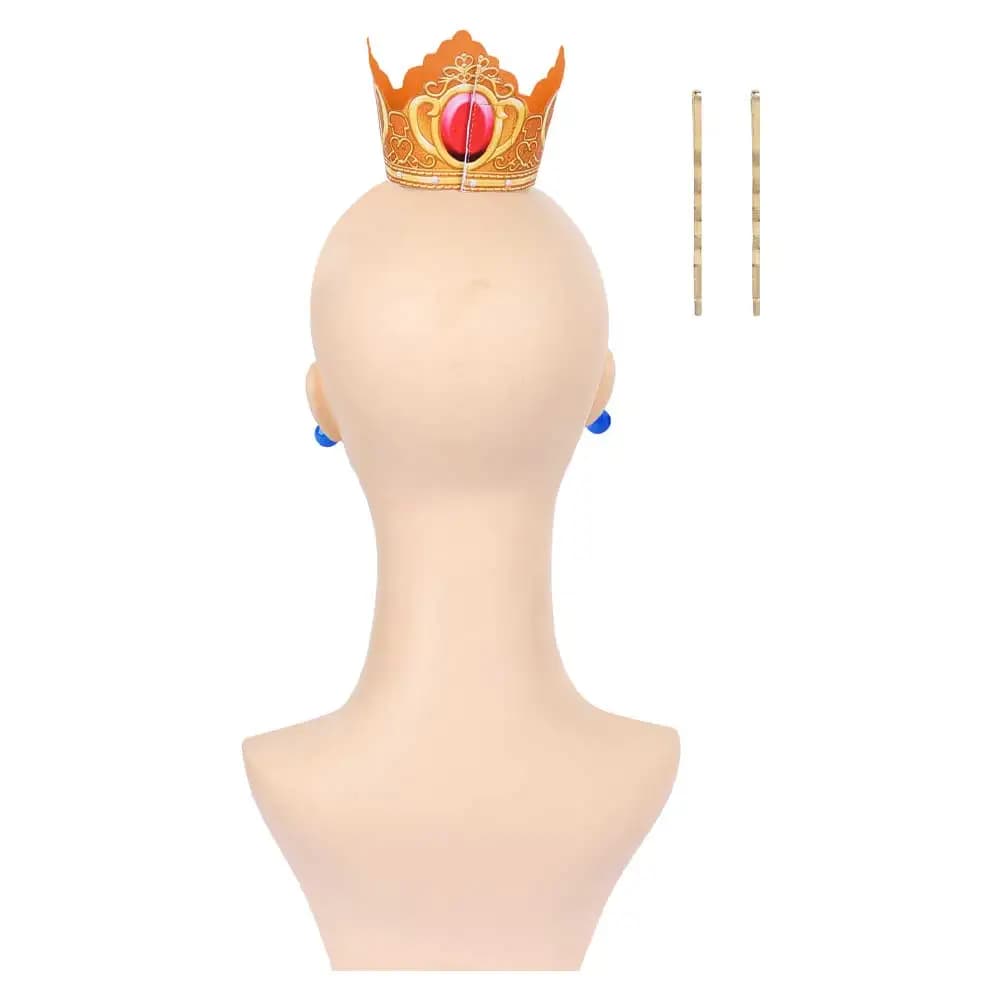 Princess Peach Cosplay Crown, Bros Costume Accessories, Hair Band, Spilla, Necklace, Halloween and Carnival Copricapo, Female Scene Item