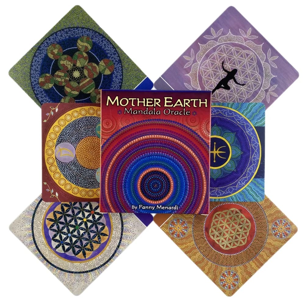 Carte Oracolo Mandala Madre Terra, Gioco da Tavolo Completo in Inglese, Mazzo di Carte Tarocchi Immaginative, Gioco da Tavolo per Divinazione, Carte Tarocchi