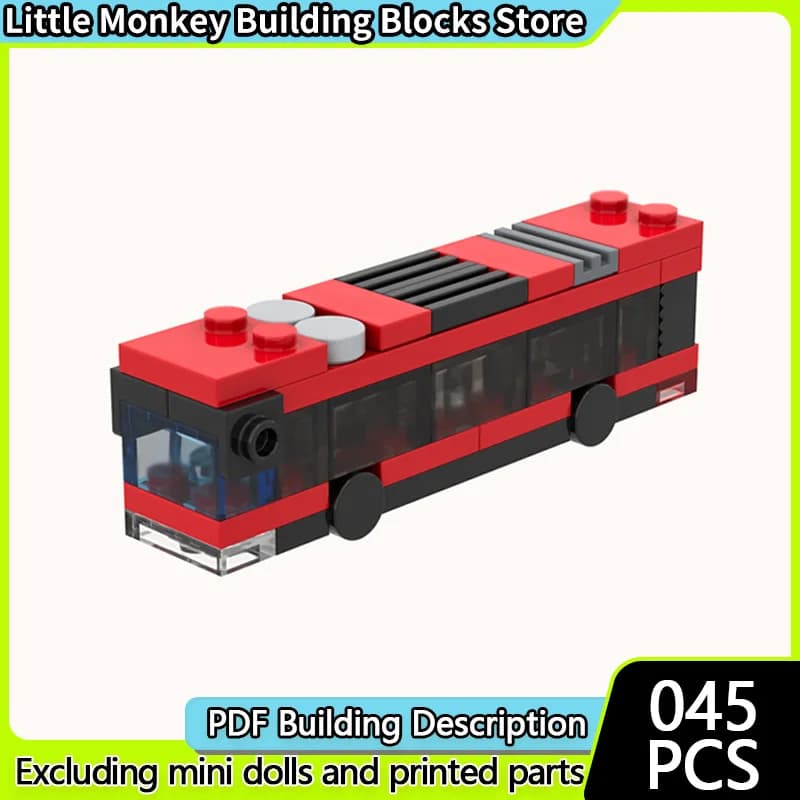 City Car Model MOC Building Bricks Micro City Bus Modular Technology Children Holiday Gifts Assemble Toys Suit
