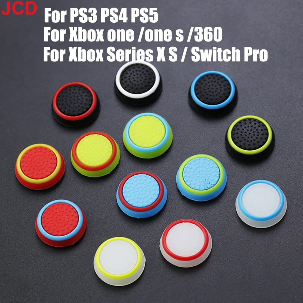JCD 2 pezzi per PS3 PS4 PS5 Xbox one/360/Series S X Switch Pro controller di gioco Thumb Silicone Stick Grip Cap Cover accessorio