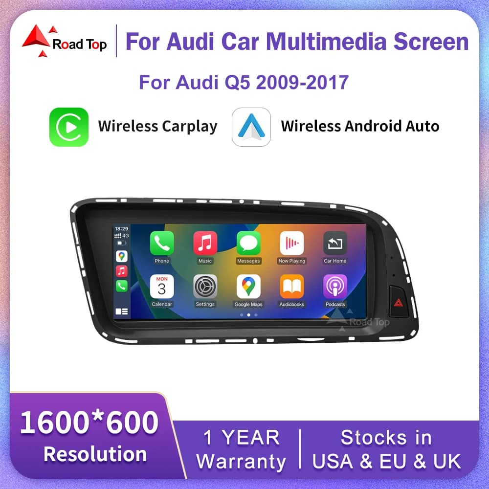 Linux Car Multimedia Radio Touch Screen Per Audi Q5 2009-2017 Con Wireless CarPlay Android Auto Airplay Miracast Funzione