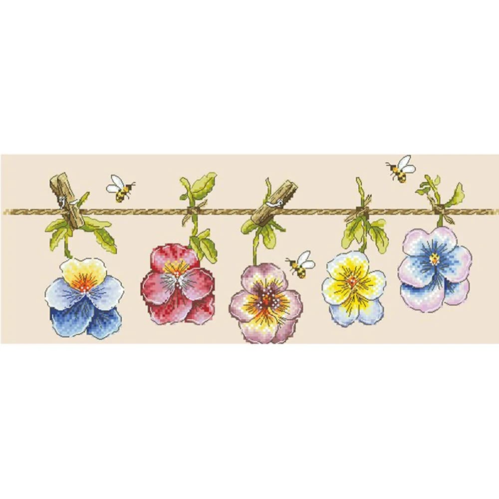 ZZ5060 Kit per Decorazioni Natalizie Fai-da-Te, Set per Punto Croce, Filati per Lavoro a Maglia, Forniture per Cucito, Tessuti, Kit per Ricamo, Regalo