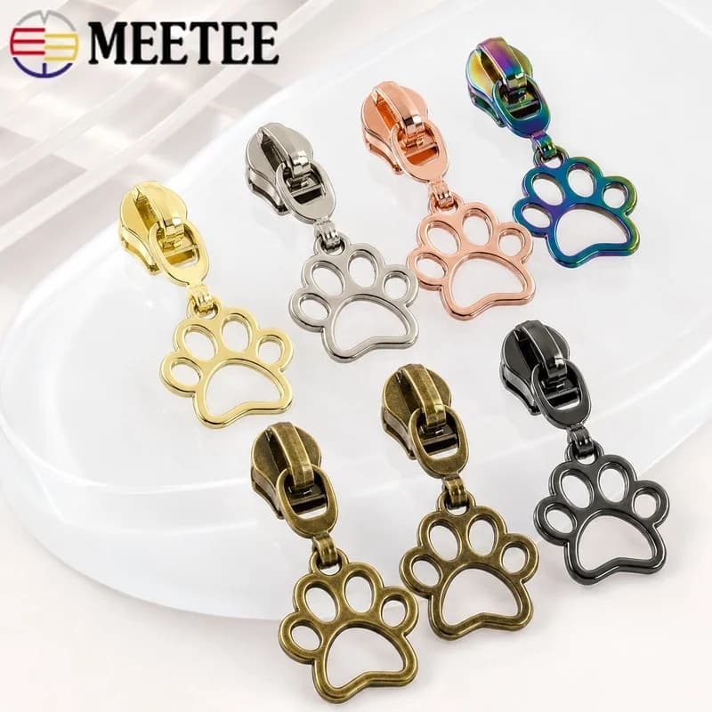 20-50Pcs 5# Zipper Slider Metal Pull Head for Nylon Tape Garment Luggage Bag Jacket Clothes Repair Sewing Accessory Hardware Kit