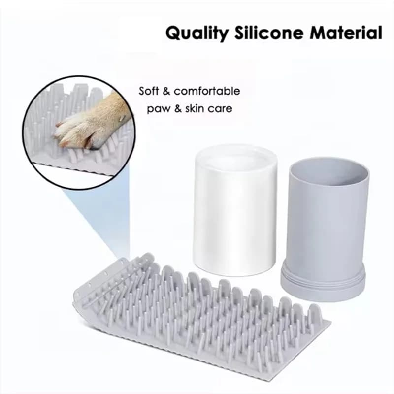 B62B-Per set per la cura delle zampe del cane da compagnia Spazzola in silicone Pulizia rapida dei piedi fangosi Lavaggio portatile Detergente per zampe del cane Tazza Prodotti per cani