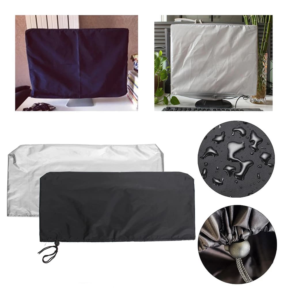 Tablet Computer Monitor Cover Home PC TV LCD Custodia protettiva impermeabile antipolvere Nastro in poliestere con coulisse 21 24 28 34 pollici