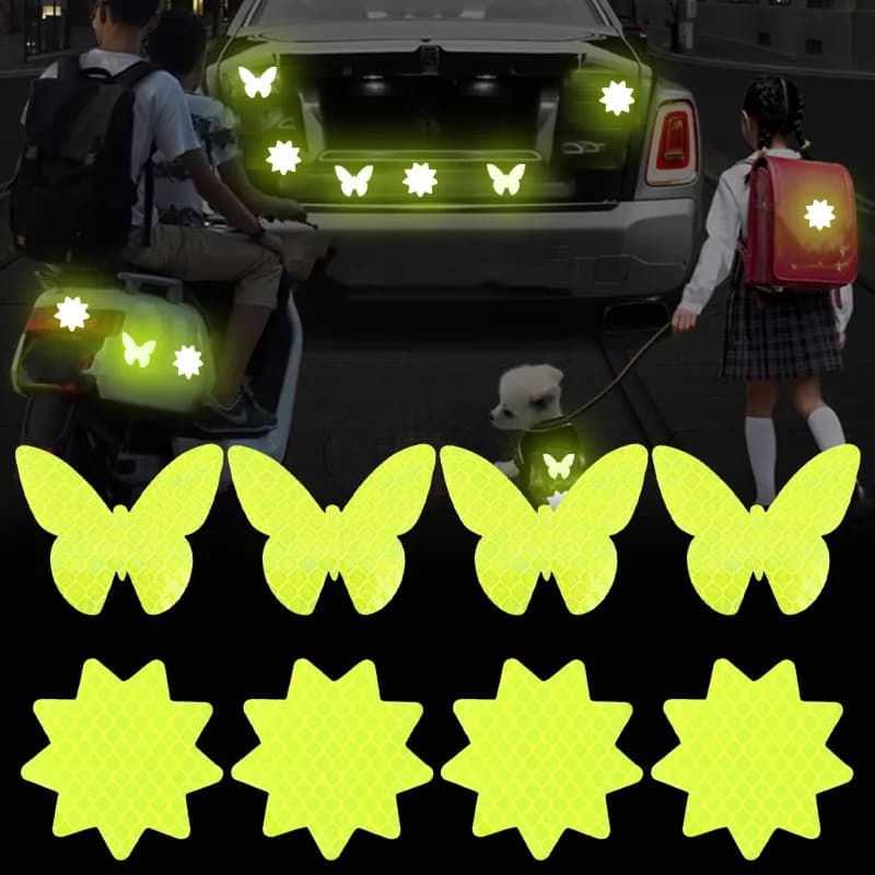 Adesivo riflettente per moto per auto Nastro riflettente di avvertimento di sicurezza per carrozzeria automatica Luce notturna Design riflettente Adesivi esterni per auto