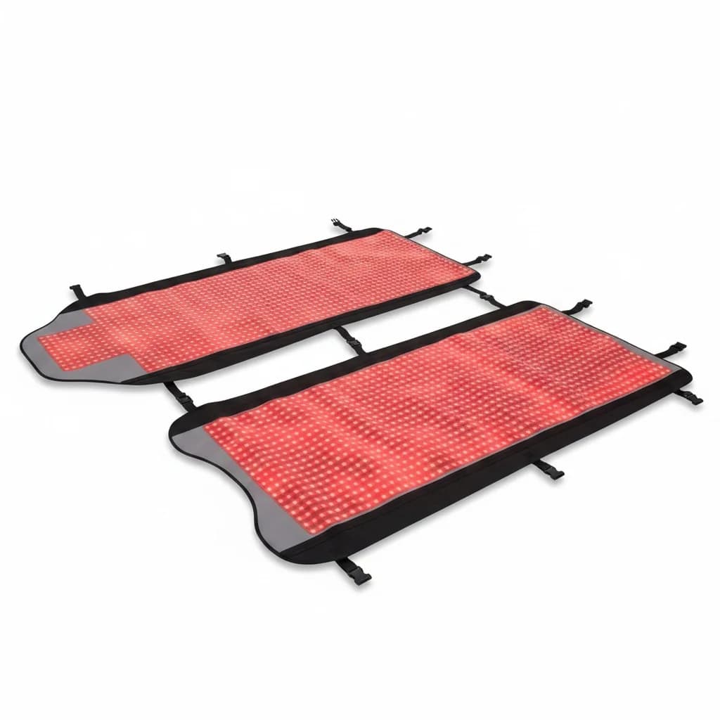 Tappetino per Terapia a Luce Rossa, 250W 2520 LED, Letto a Infrarossi per Tutto il Corpo, Zone di Calore 660nm 850nm, Sacco a Pelo Terapeutico