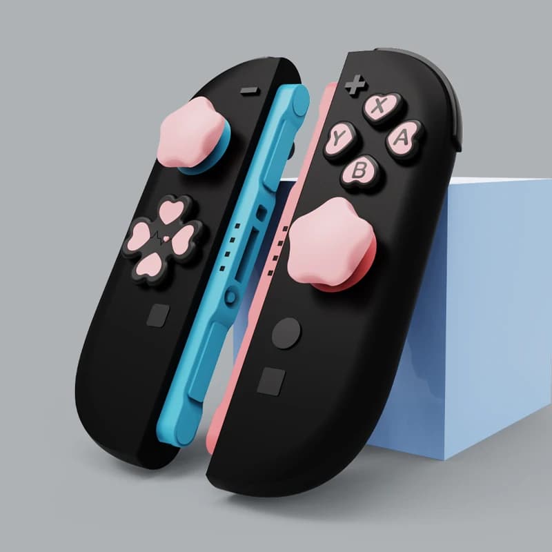Set di Copri-Joystick in Silicone a Forma di Stella AKSW-329 per Switch 2, Adesivi per Pulsanti ABXY, Copri-Joystick per Switch 2
