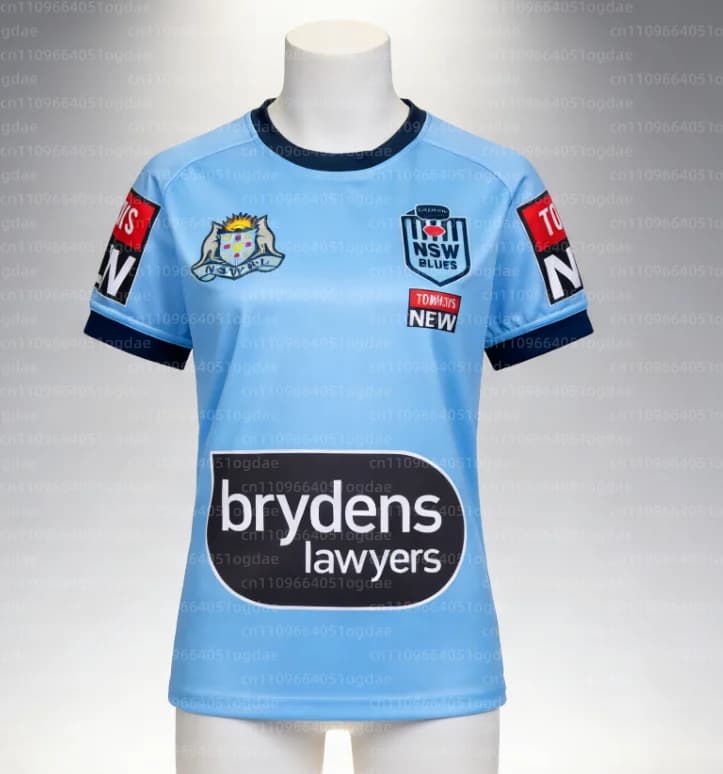 Abbigliamento Maschile alla Moda Maglia da Rugby NSW Blues Australia Traspirante ad Asciugatura Rapida Oversize Resistente Elastica Sportiva Casual T-Shirt