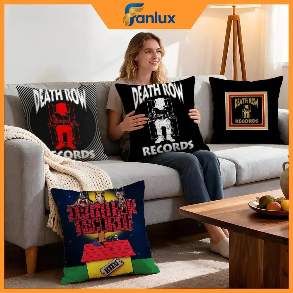 Brand Death Row Records Cushion Cover 4Pcs Decorative Covers Soft Cushion Case for Sofa Couch Decor 40x40 45x45 Pillowcases
