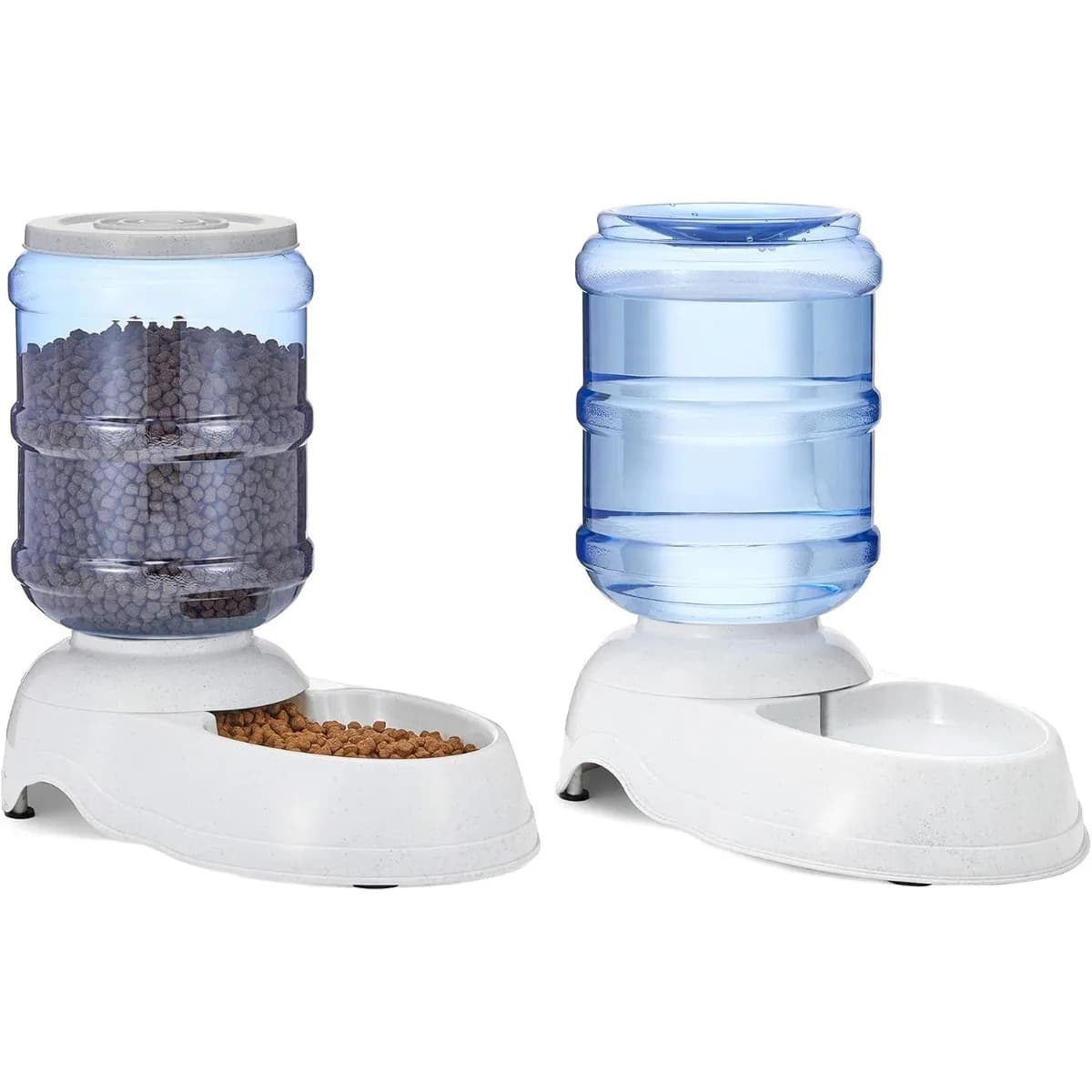 Automatic Pet Water Dispenser and Gravity Food Feeder Cat Dog Easy to Clean Waterer Feeder Bowls Large Capacity