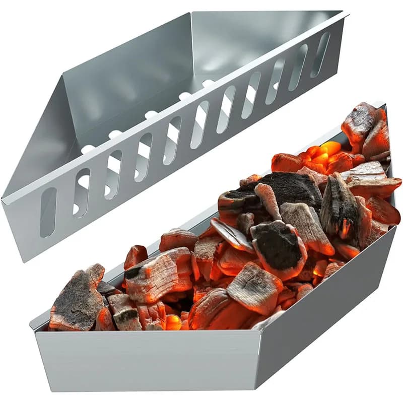 1pc Charcoal Basket Stainless Steel Char Holder Basket Compatible with Weber Grilling Accessories Charcoal Container Tray