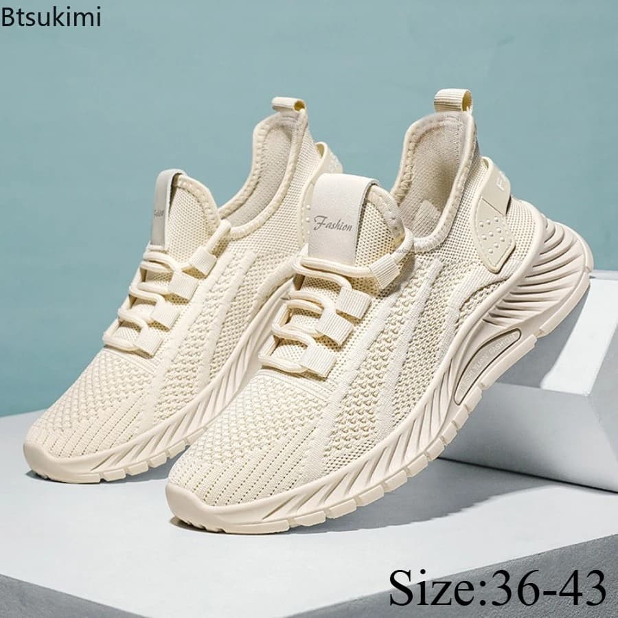 New ​Women's Sneakers Summer Casual Shoes Breathable Mesh Lightweight Runing Walking Shoes Gym Vulcanized Shoes Female Footwear