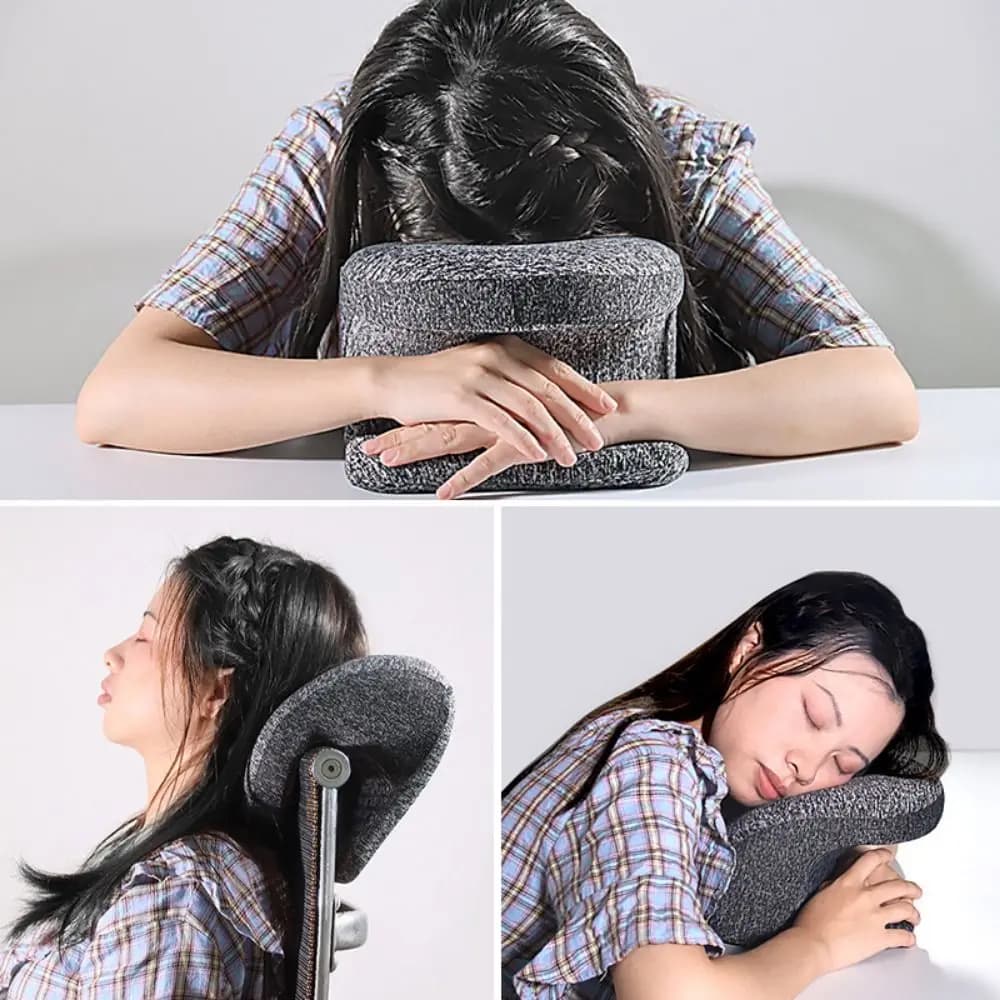 Breathable Comfortable Face Down Desk Pillow Cheek Support Portable Nap Sleeping Pillow Lightweight Slow Rebound Pillow Cushion