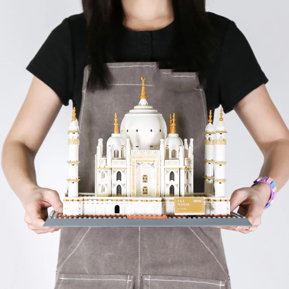 World Famous Historical Architecture Building Brick India Taj Mahal Model Micro Diamond Block Nanobrick Toy For Gifts Collection