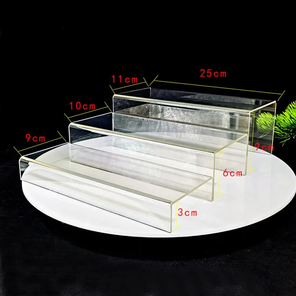 1pc Acrylic Display Stand Space Saving Stand Toy Cupcake Acrylic Display Shelve For Cupcake Food Dessert Clear Organization Tool