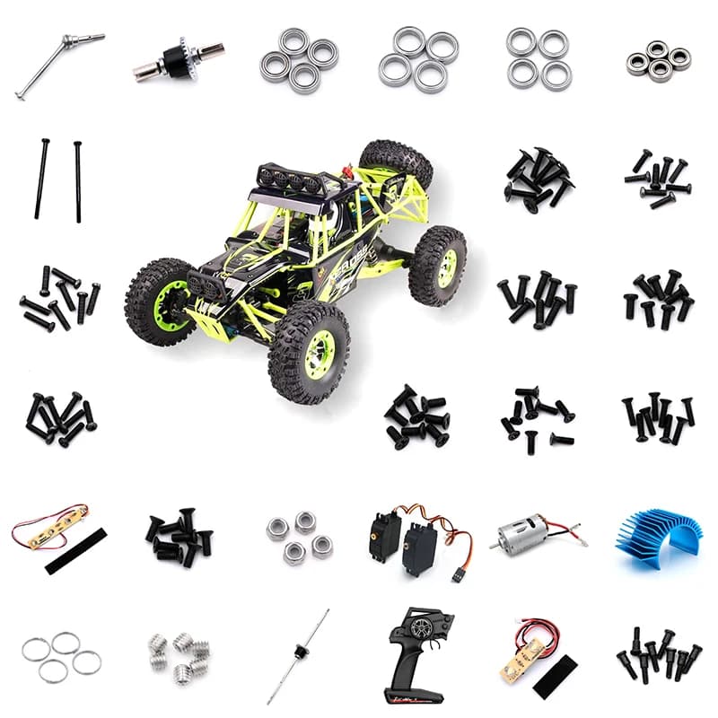 12428 Parti originali 0090-0129 Wltoys 12427 12423 Pezzo di ricambio per auto RC Cuscinetto/Vite/Differenziale/Servo/Dado/Motore/Caricatore USB/Luce