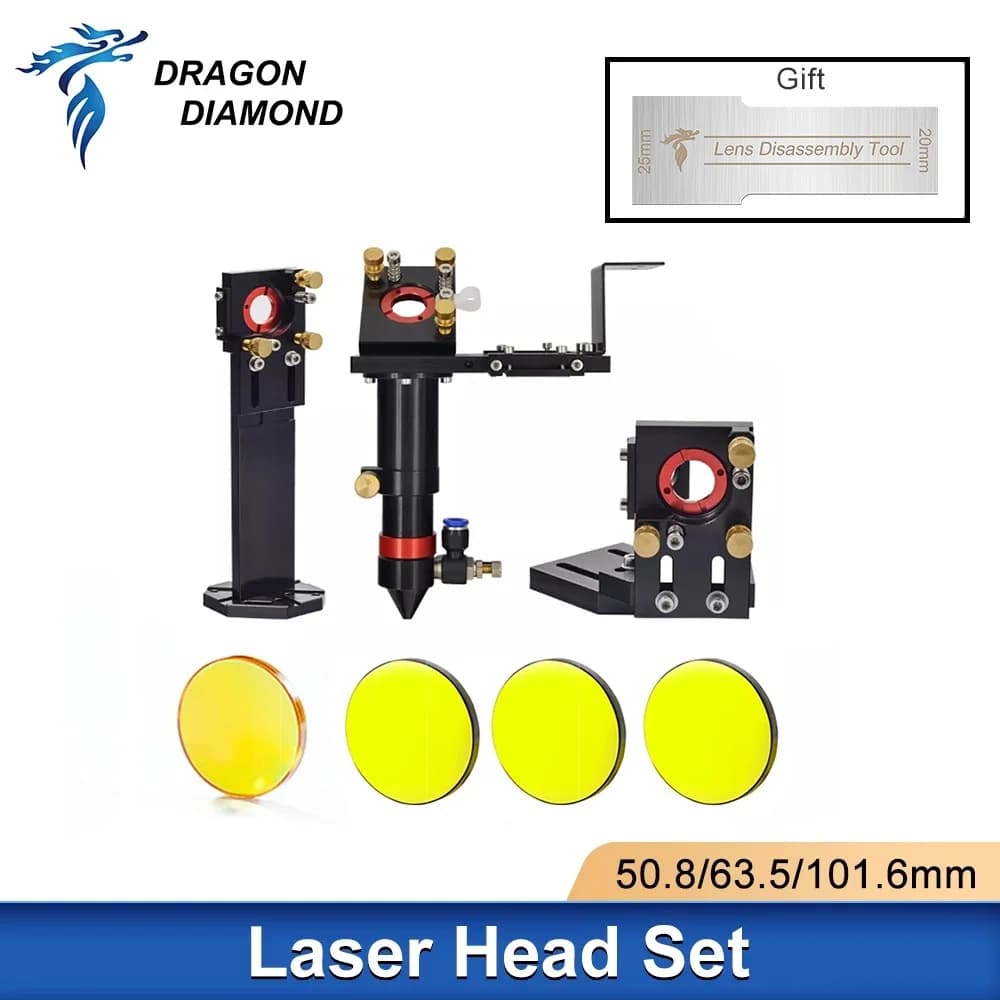 Laser Co2 Series E 50.8/63.5/101.6mm Dia.20mm Focus lens + 25mm mirrors for Laser Engraving Machine