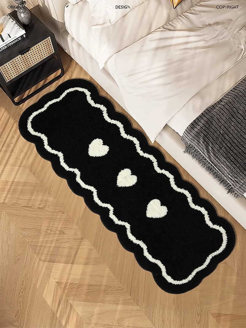 VIKAMA Tappeto in imitazione cashmere stile crema Camera da letto per ragazze Coperta da letto Soggiorno Divano Tavolino Cuscino Decorazione della casa