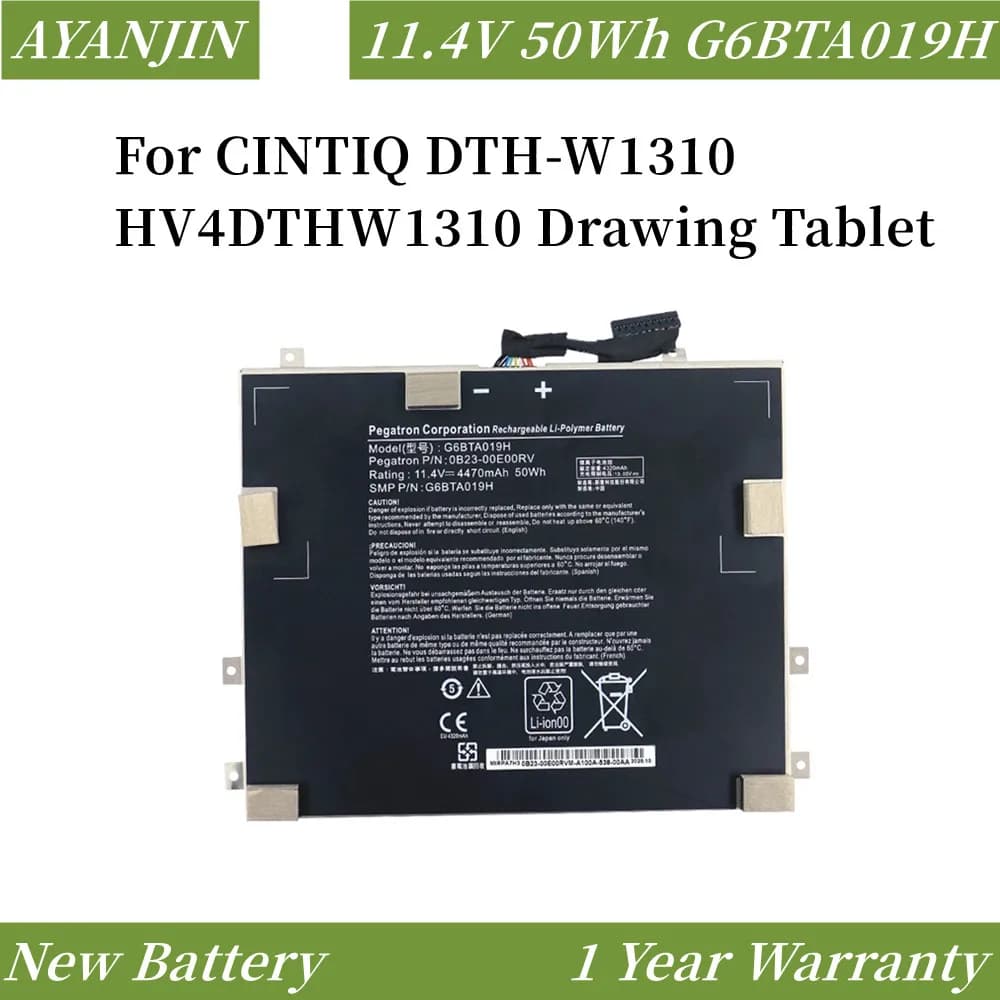 G6BTA019 DTH-W1310 HV4DTHW1310 Batteria per tavoletta da disegno 11.4V 50WH G6BTA019H Batteria Akku Sostituzione
