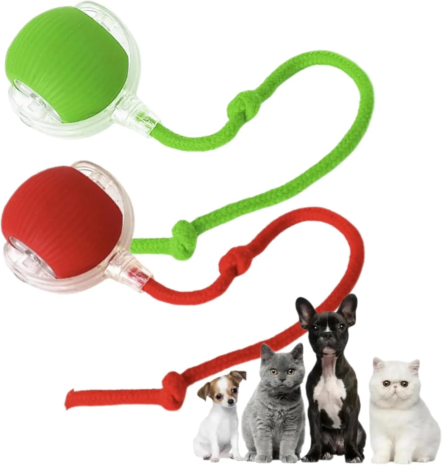 2 confezioni di giocattoli interattivi per gatti, giocattoli elettrici per cani, giocattoli per gatti da interno, palla per cani Chewie Viral, giocattolo sportivo regolabile, El