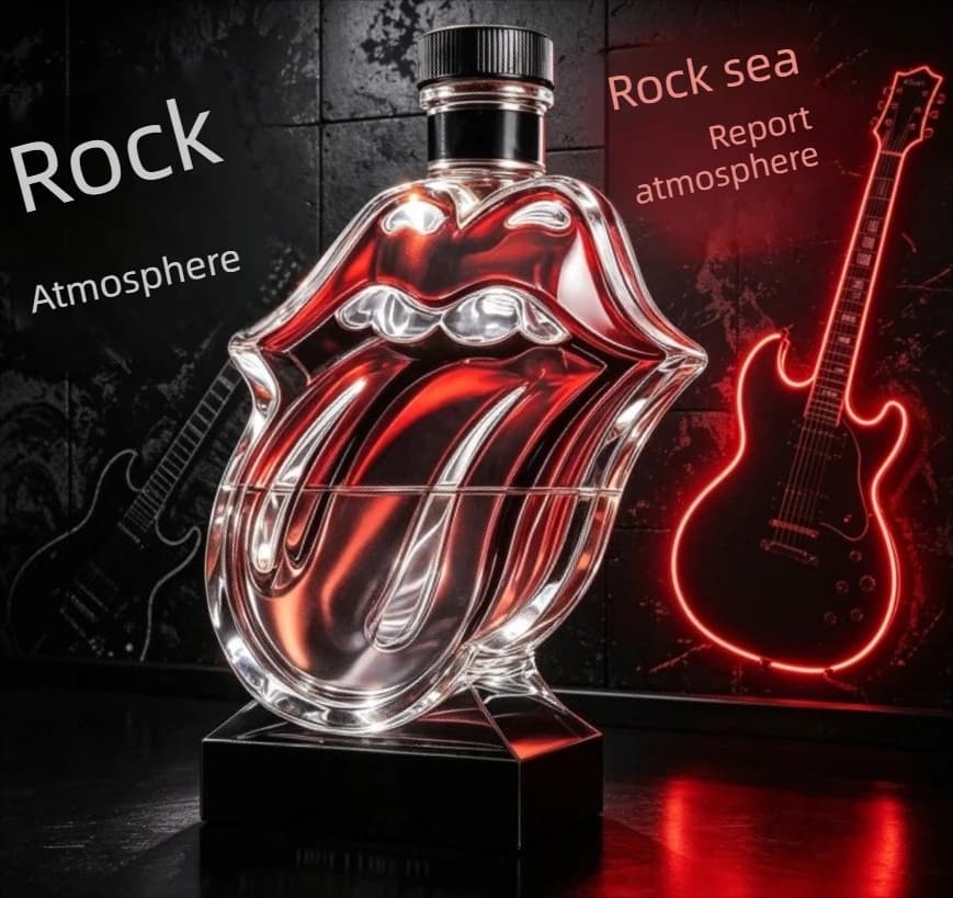 Novelty Mouth Shape Wine Decanter Bottle 330ml Lead Free Borosilicate Glass Whiskey Spirits Storage Container Unique Bar Party