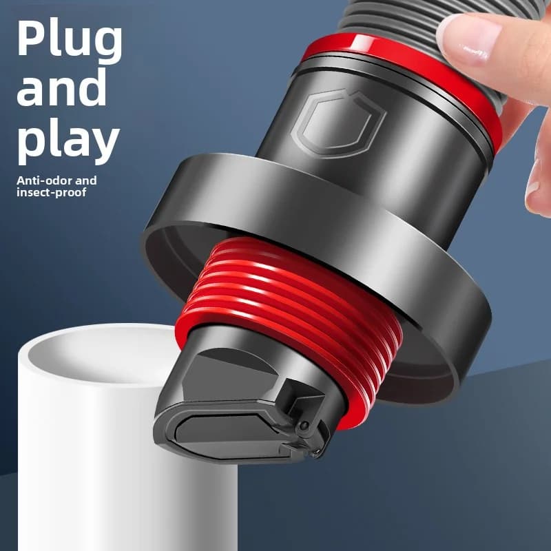Tappo per odori di scarico plug-and-play: apertura/chiusura automatica + multi-sigillo, ferma odori/ratti/zanzare