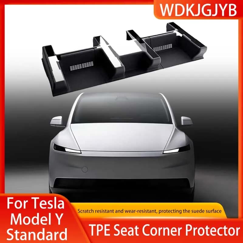 Under Seat Corner Guard For Tesla Model Y Standard 2025+ TPE Protector Rear Seat Slide Rails Guard Kit Car Interior Accessories