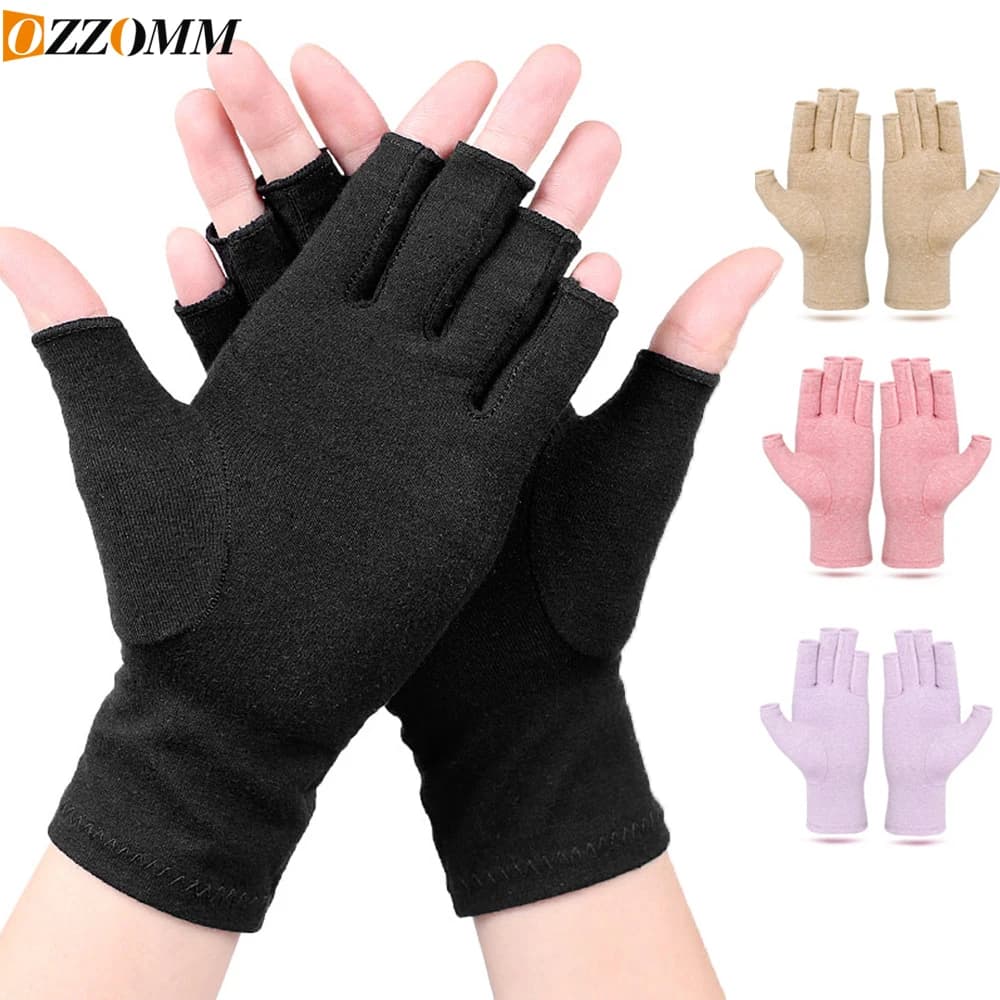 1 paio di guanti per artrite a compressione per donna uomo - Tutore per polso senza dita Supporto per polso notturno Mani sinistra destra per digitazione del sonno
