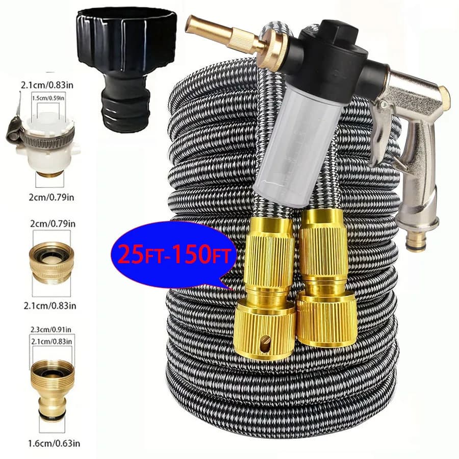 Garden pipe Expandable magic pipe for irrigation and cleaning of the garden, connector 3/4", sprinkler head, irrigation device, without kinks